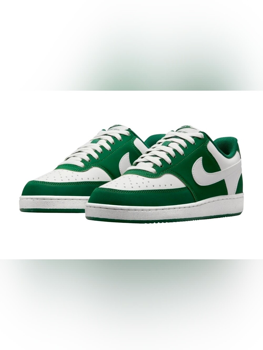 Nike Court Vision Low Sneaker Woman Size 9 New in Box (No Lid)Green N White